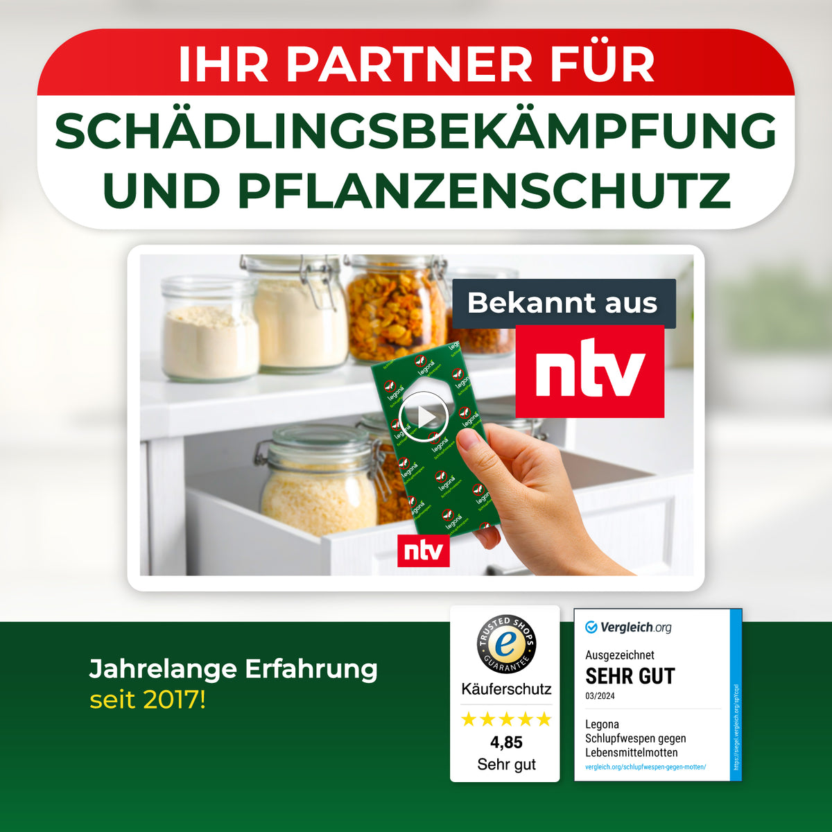 Schlupfwespen gegen Lebensmittelmotten