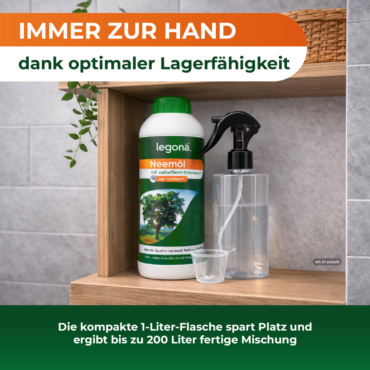 Neemöl-Komplettset mit Emulgator für gesunde Pflanzenpflege [1L]