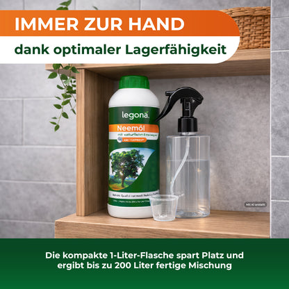 Neemöl-Komplettset mit Emulgator für gesunde Pflanzenpflege [1L]