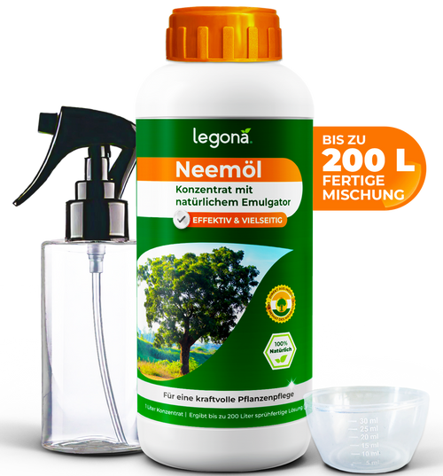 Neemöl-Komplettset mit Emulgator für gesunde Pflanzenpflege [1L]