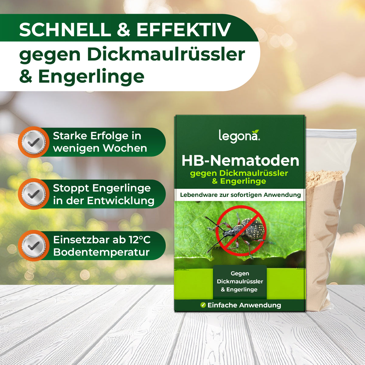 HB-Nematoden gegen Dickmaulrüssler und Engerlinge