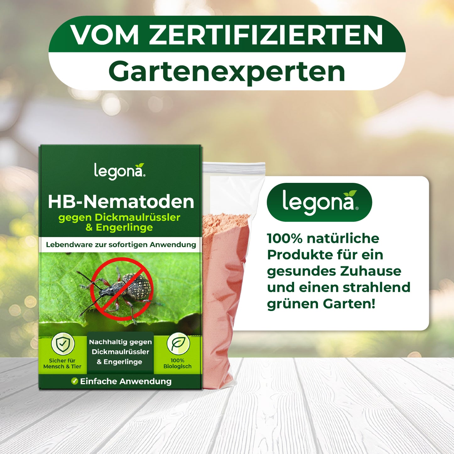 HB-Nematoden gegen Dickmaulrüssler und Engerlinge.