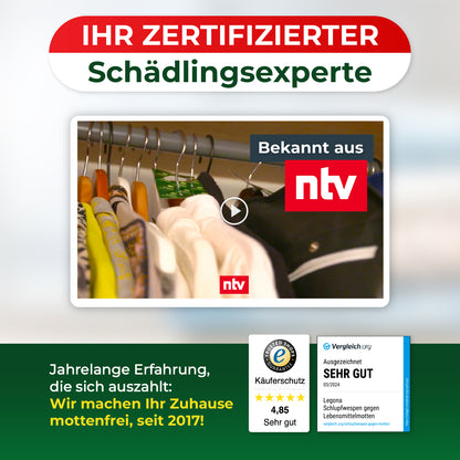 Schlupfwespen gegen Kleidermotten