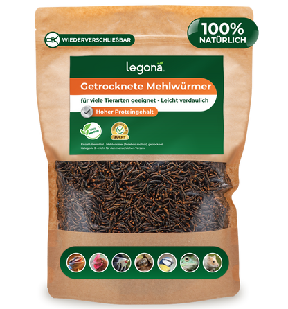 Getrocknete Mehlwürmer