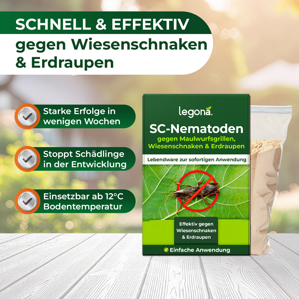 SC-Nematoden gegen Maulwurfsgrillen und Wiesenschnaken