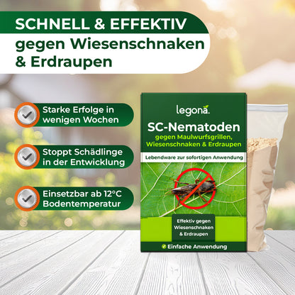 SC-Nematoden gegen Maulwurfsgrillen und Wiesenschnaken