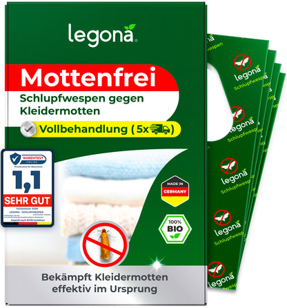 Schlupfwespen gegen Kleidermotten (5-fach Lieferung)