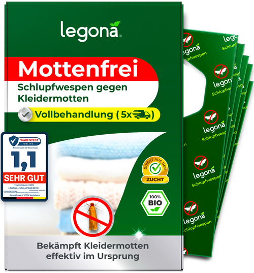 Schlupfwespen gegen Kleidermotten (5-fach Lieferung)
