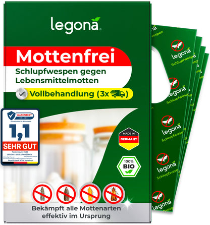 Schlupfwespen gegen Lebensmittelmotten (3-fach Lieferung)
