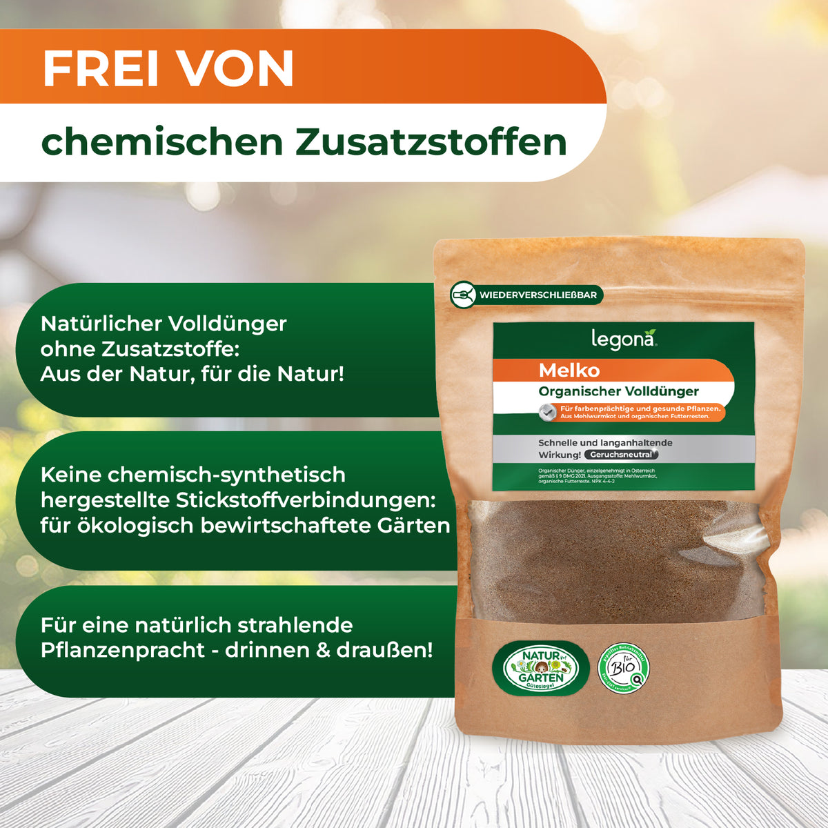Melko - Organischer Mehlwurmkotdünger für Garten & Pflanzen